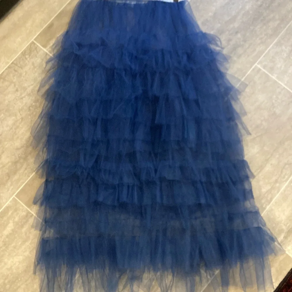 Hand Crafted Midnight Blue Tulle Skirt - Picture 4 of 5